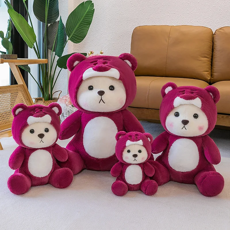 HL Hot Selling Lina Bear Transformation Strawberry Bear Doll Plush Toy Kids Gift Stuffed Teddy Bear Plush Dolls