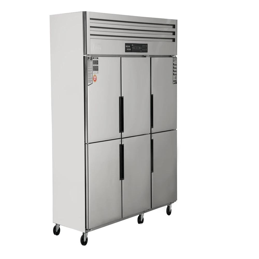 High Quality Stainless Steel Refrigeration Equipment 6 Doors Commercial Freezers