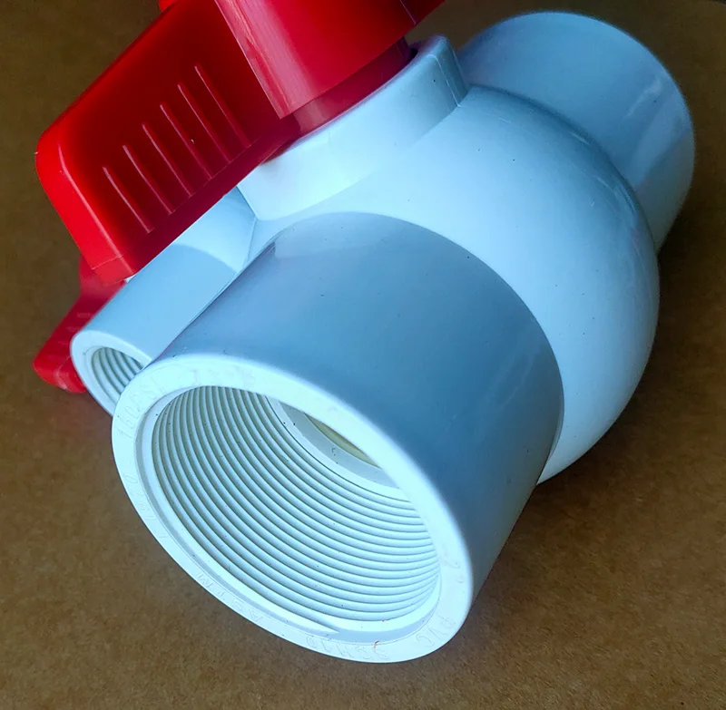 Grey/White/Red UPVC Plastic Ball Valve Threaded PVC Ball Valves