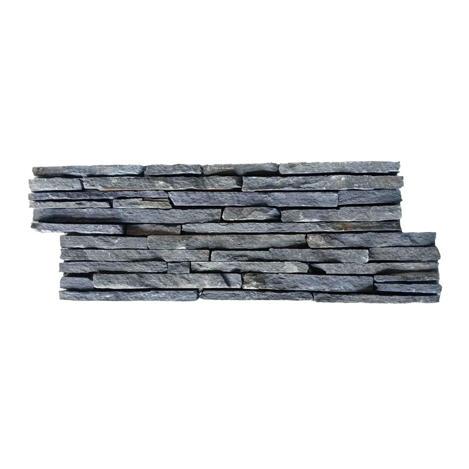wholesale black slate stone exterior wall cladding