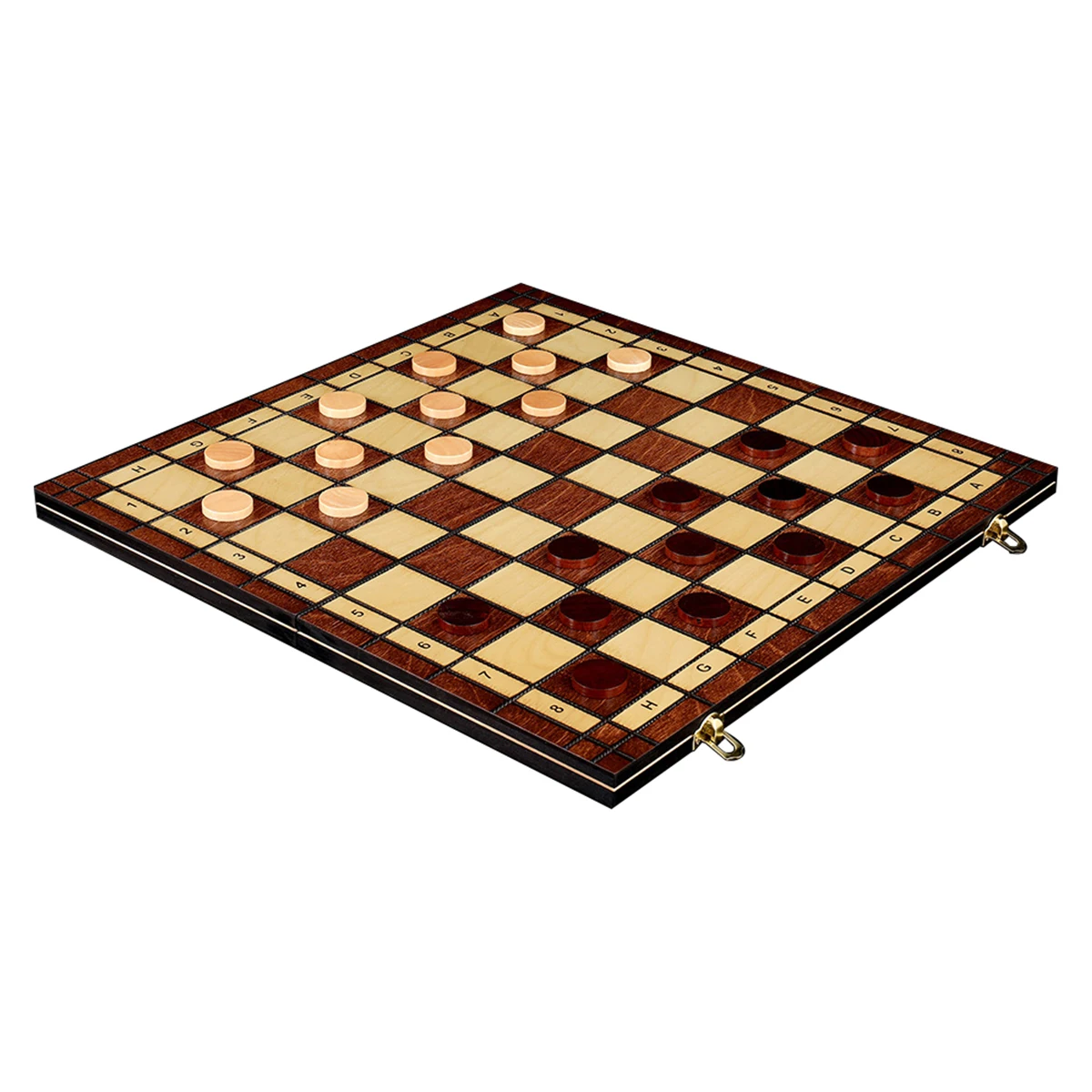 3 In 1 Wooden Chess Checkers Backgammon Games Set Folding Board with Chess Pieces Storage Slots for Beginners Kids Adults