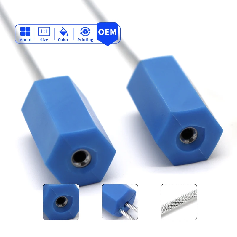 OYCS101 30cm 40cm 45cm Customized Cable Length Container Security Cable Seals Truck Metal Cable Seal