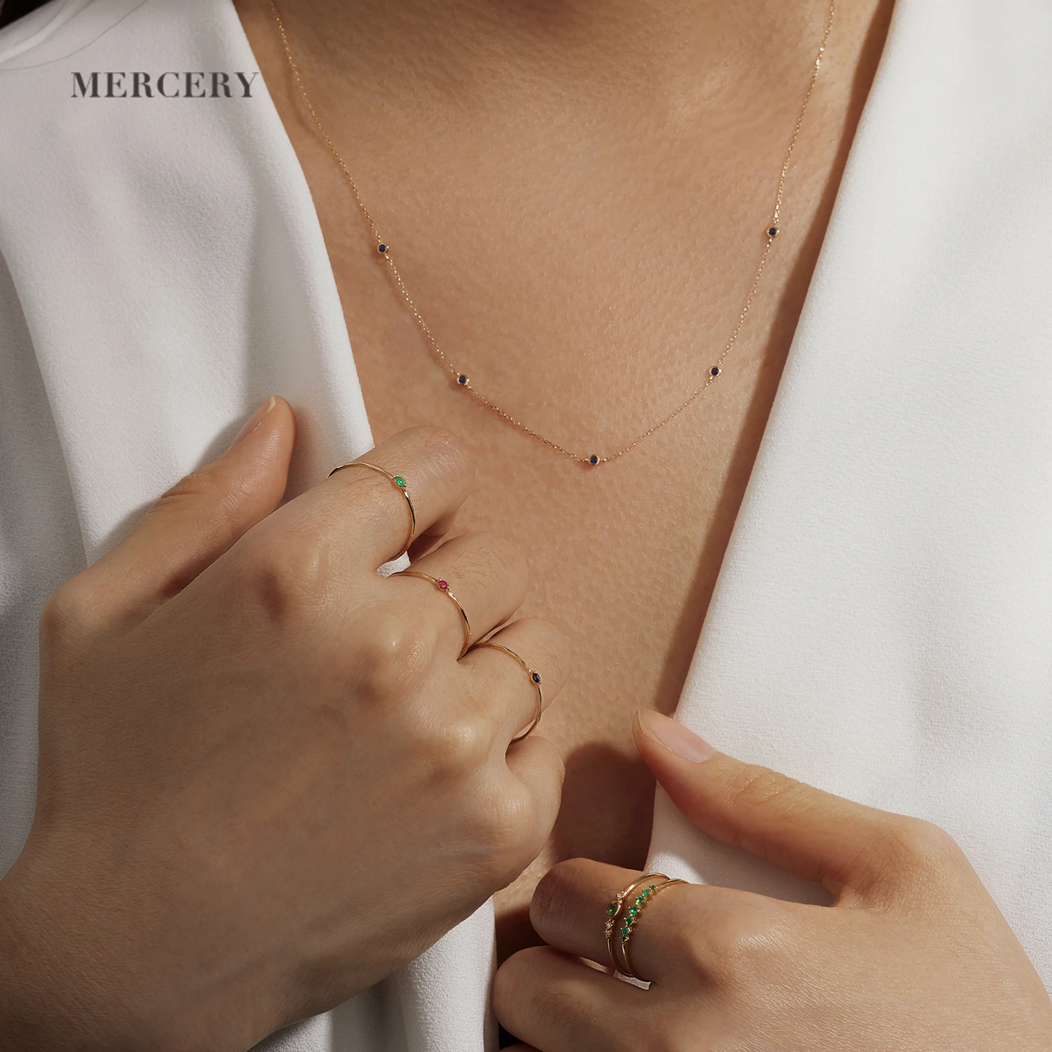 2022 Summer Gemstone Jewellery Earring Necklace 14K Gold Ring Solid Gold Fine Jewelry Jewelry Sets