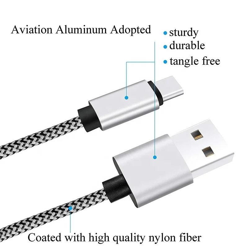  10-футовый usb-кабель из пеньковой веревки для iPhone 11 12