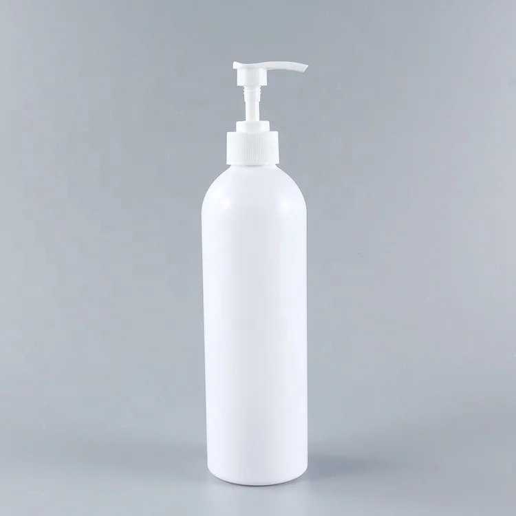 PET Decorative White 500ml 300ml 1000ml Lotion Pump Shower Gel Skin Care Packaging Shampoo Empty Plastic Bottles