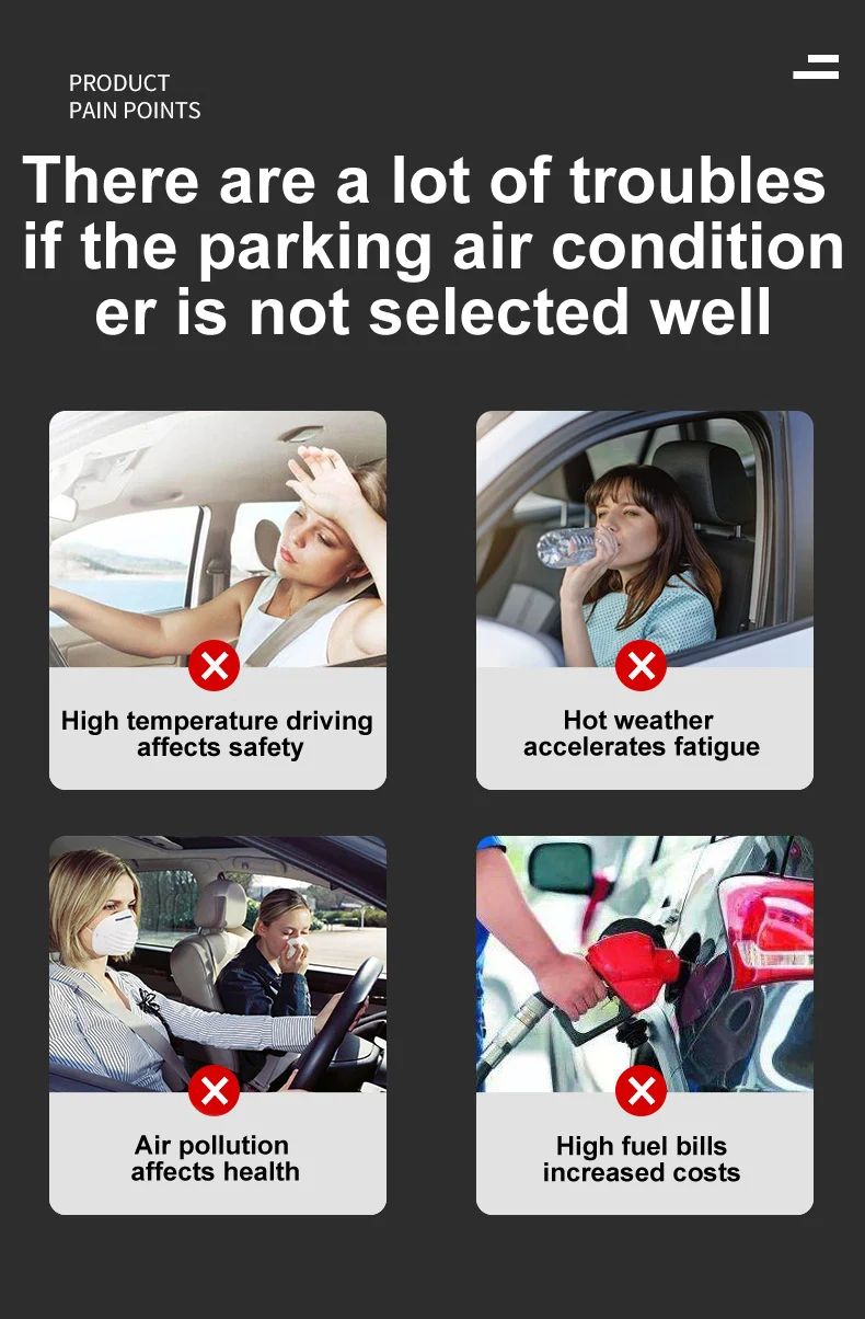 Battery AC Cabin Electric 12 Volt AC System 24V Truck Air Conditioning Rooftop RV 12V Parking Air Conditioner
