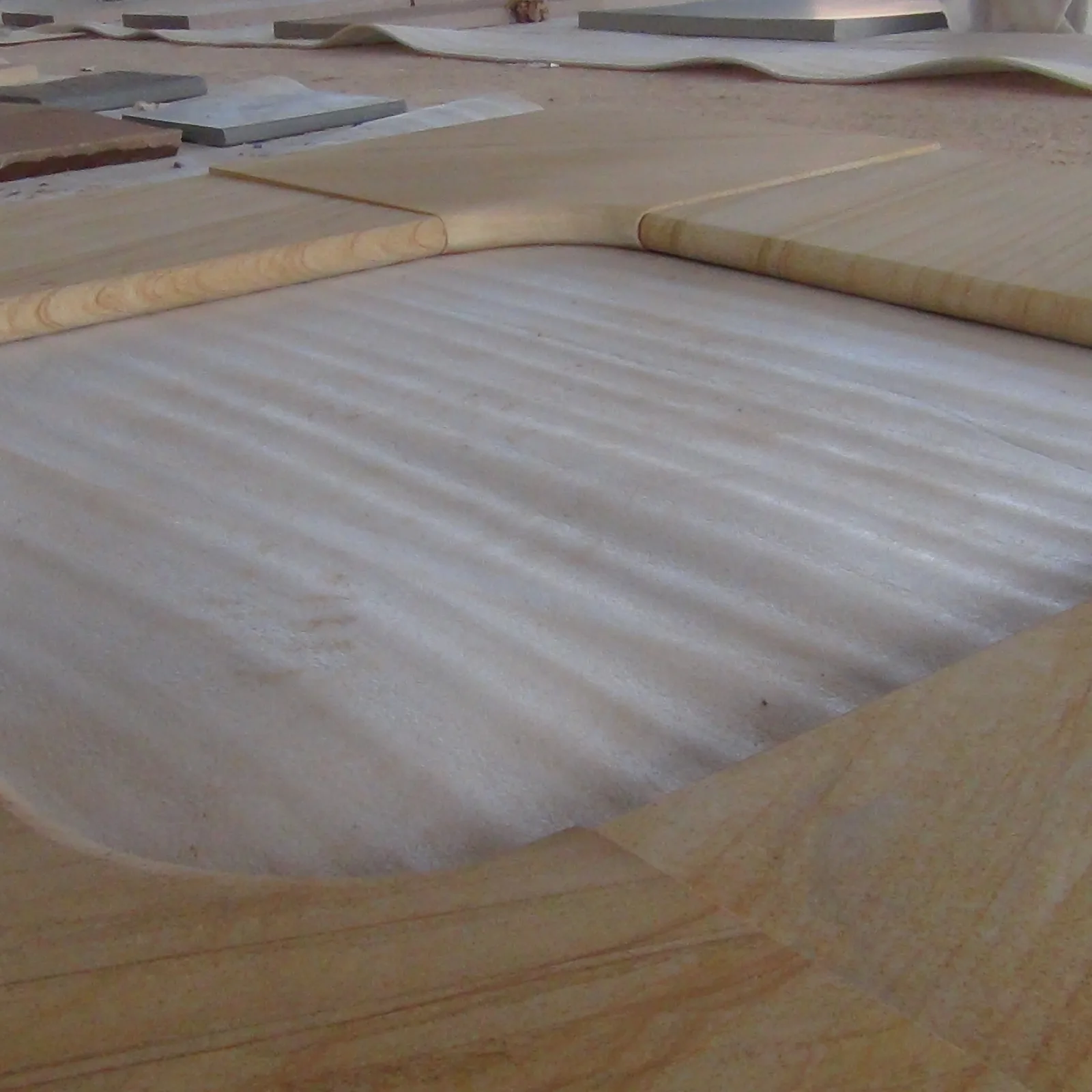 New Collection High Selling Stylish Teak Wood Pool Sandstone Outdoor Floor Tiles Customized Size