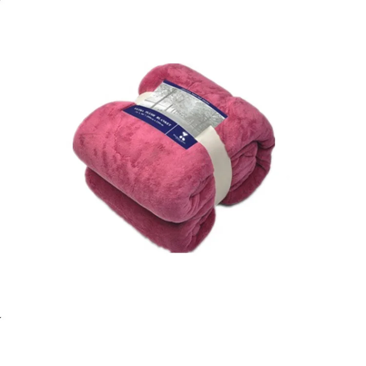 A81117 100% Polyester Microfiber Super King Size Knitted  Mink Blanket Flannel