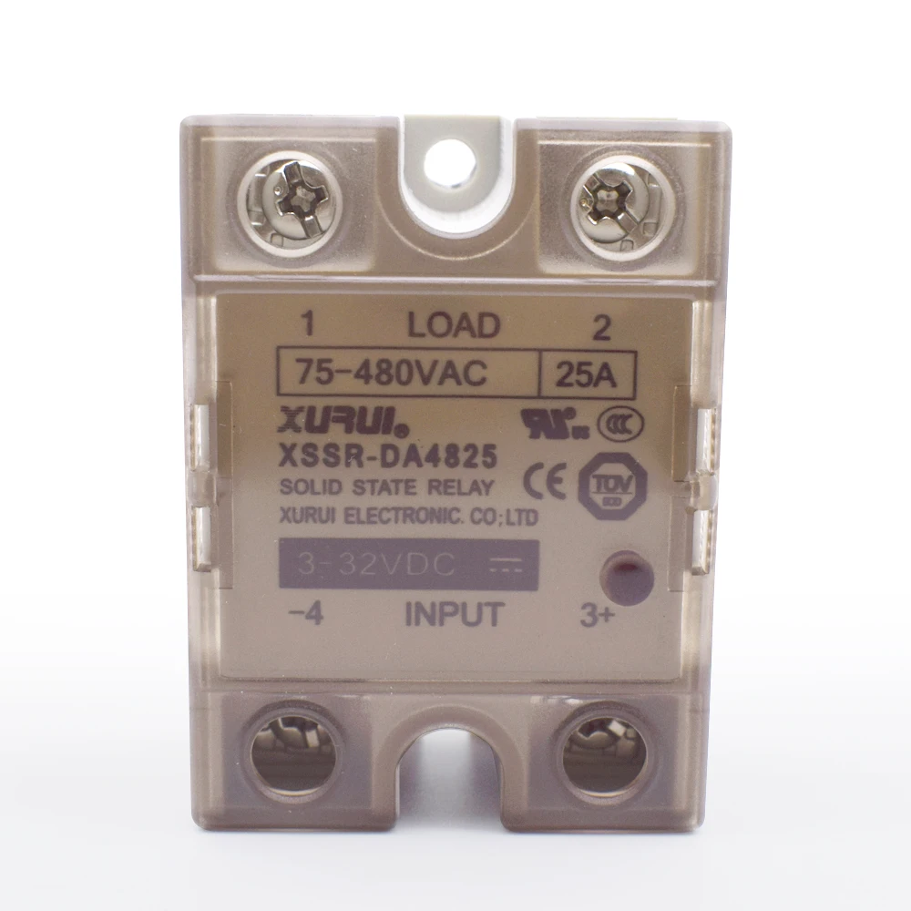 Однофазное твердотельное реле переменного тока SSR 25A 3-32VDC