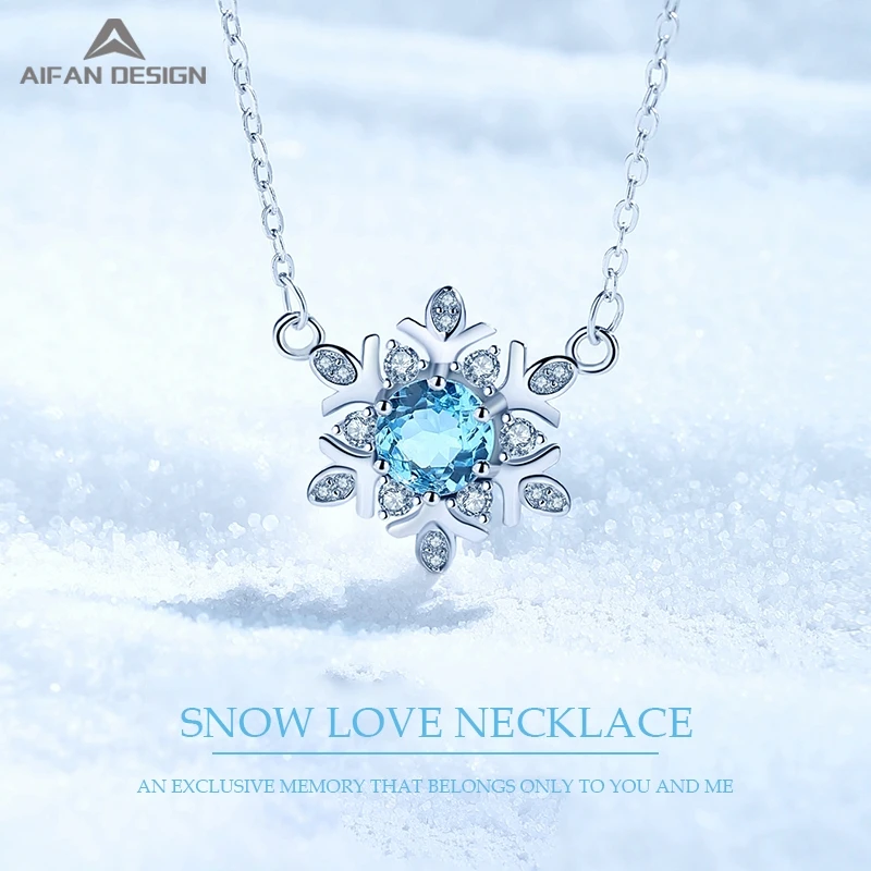 
Fashion jewelry natural crystal flower 925 silver Party charm clavicle chain 