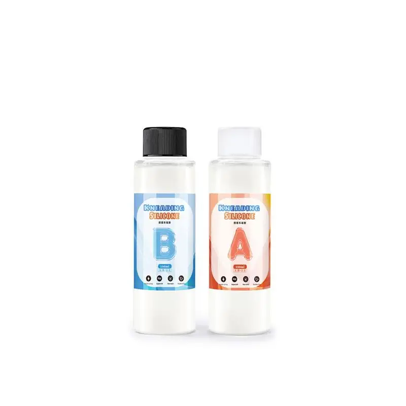 INTODIY 200/500/1000ml 1:1 Ab Epoxy Resin Adhesive Wet Gel Self Defoaming Kneading Liquid Silica Gel For Pressure Relief Toys
