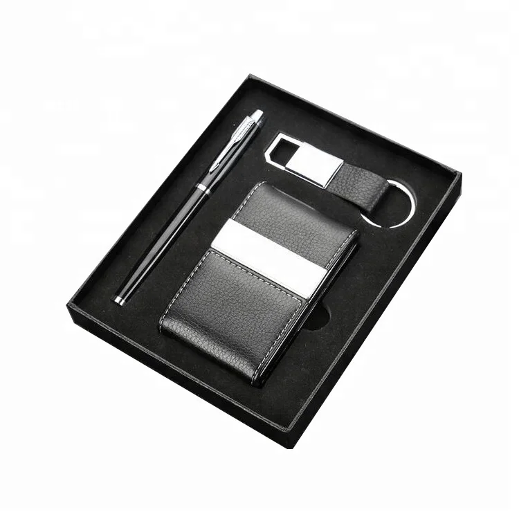 
Wholesale Stationery classical Christmas luxury promotional men business corporate wallet pen gift set 