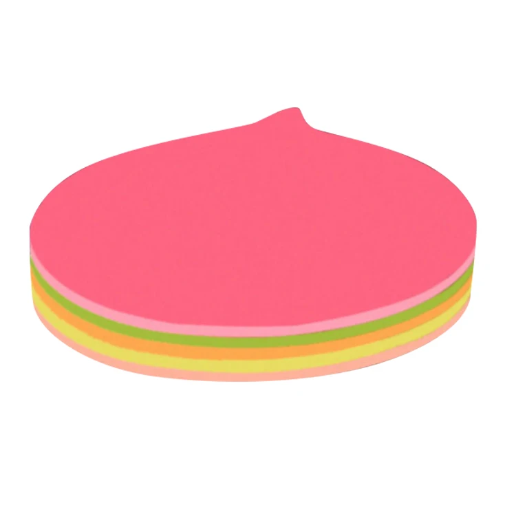 Self-adhesive Eco-friendly Cartoon Pink Yellow Color Custom Sticky Notes Cute Memo Pad