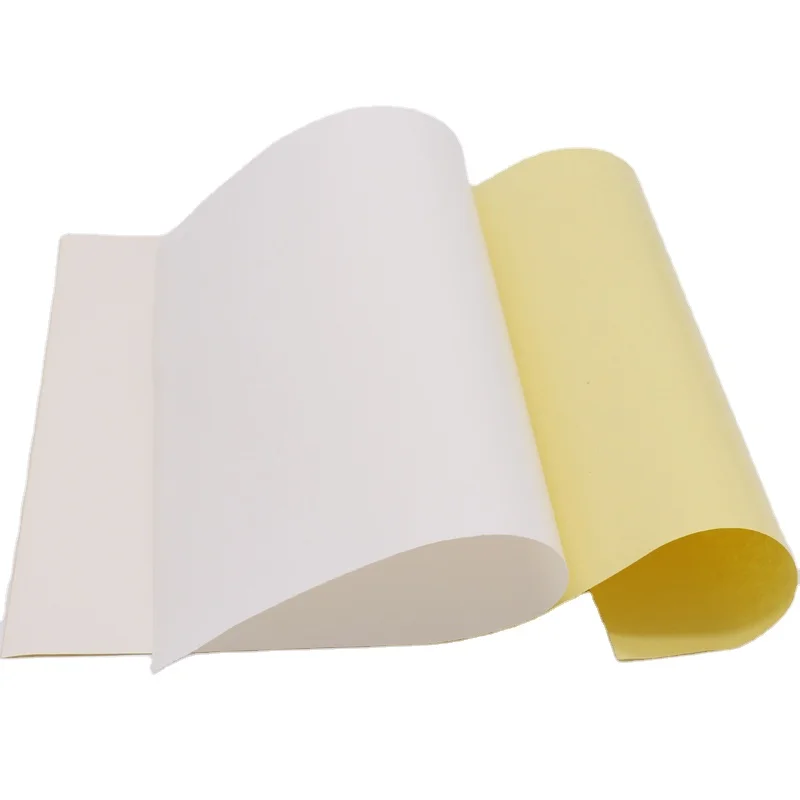 508*762mm Matt White Self Adhesive Paper Strong Glue Yellow Release Silicone Paper
