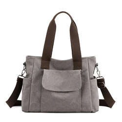 Fashion Custom logo Europe Ladies Canvas Handbags Women Shoulder Bag Hand Tote Bags