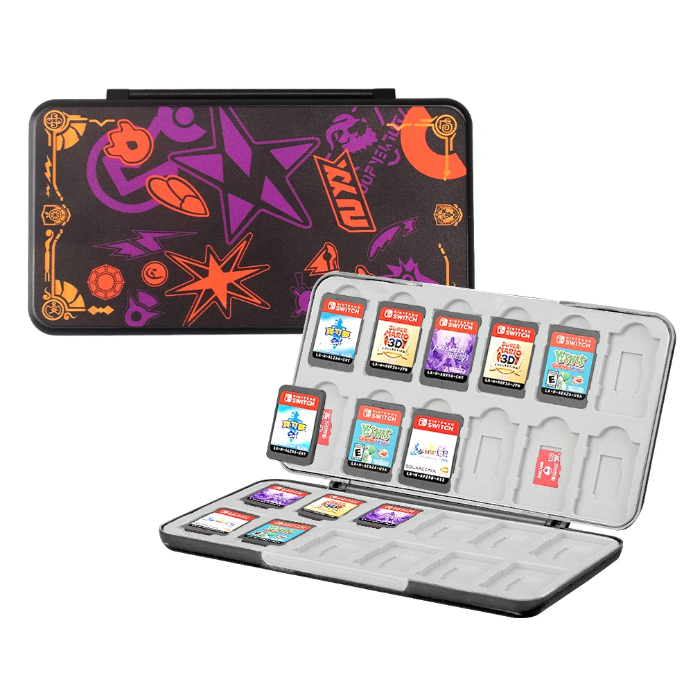 New  Poke man Scarlet & Violet Game Accessories For Nintendo Switch Oled Carrying Case Playstand Game Case