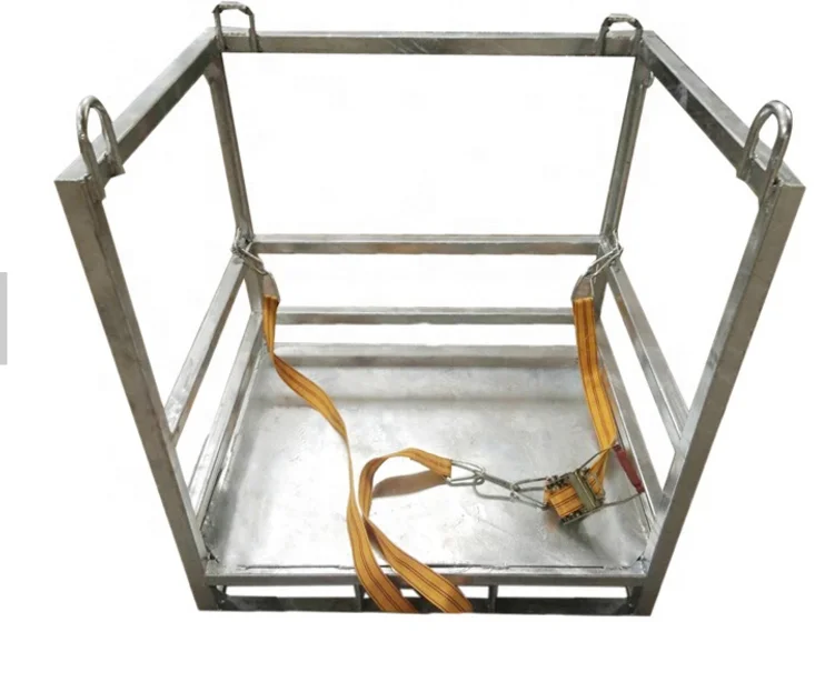 Stackable metal wire mesh lpg propane gas bottle oxygen cylinder customized storage cages for forklift