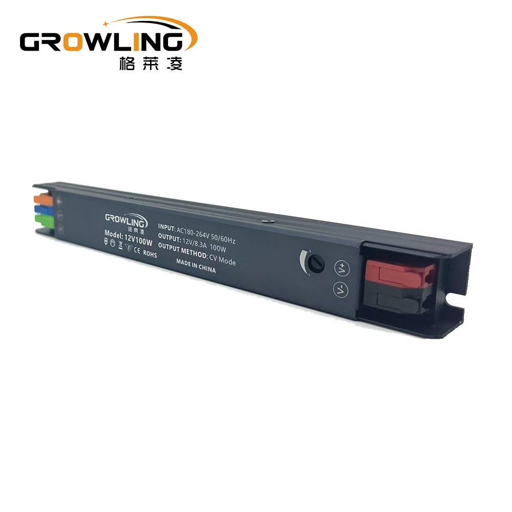 Growling Linear design power led smd switching 8.3a led controller ip20 led driver 12v 100w