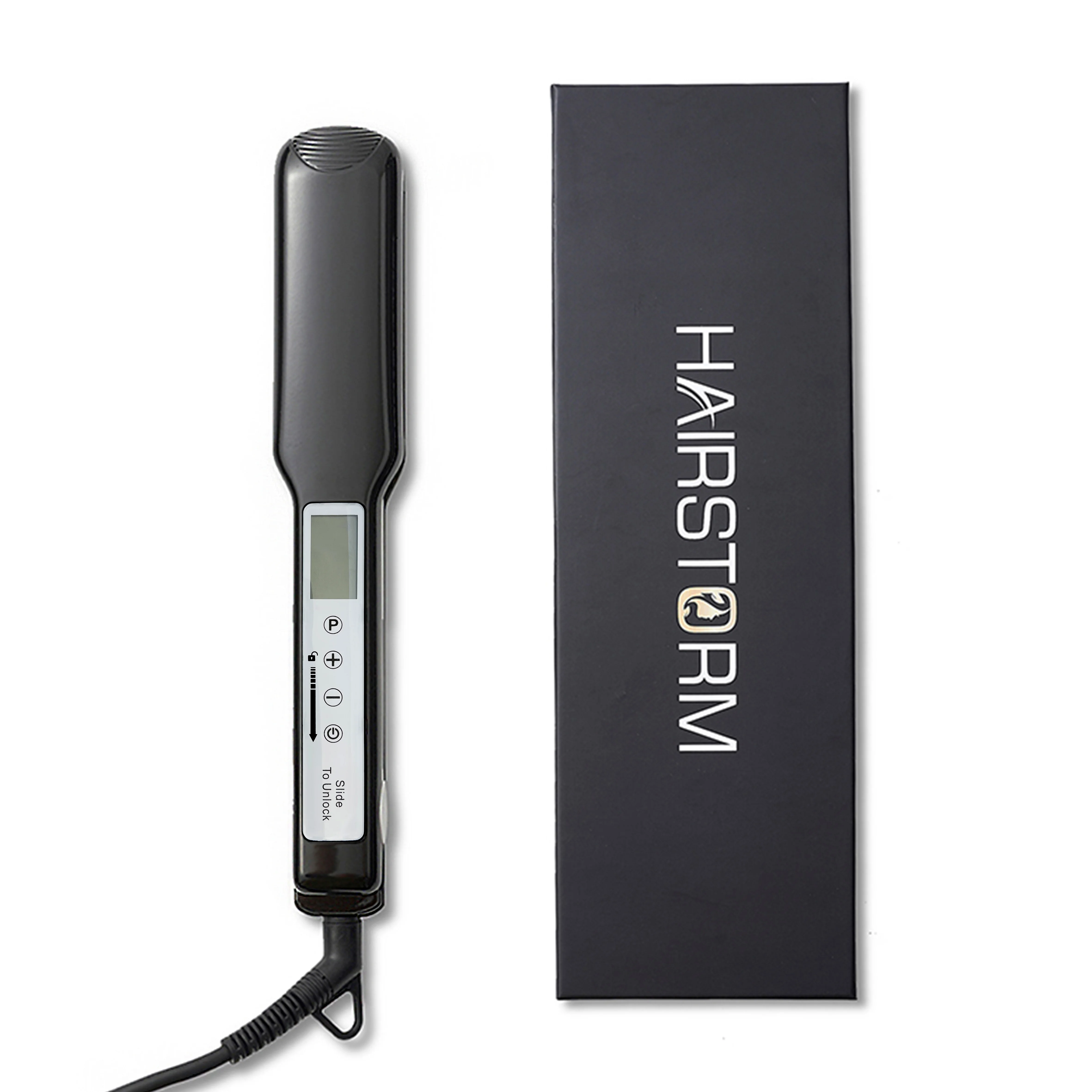 Best Quality Straighten Hight End Ptc Heater Titanium Hair Straightener Ion Ceramic Pressing Flat Iron Touch Screen