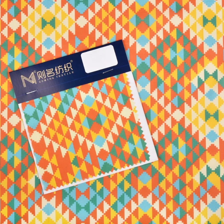 LOW MOQ European Design Geometric Colorful Poplin Woven 60s Cotton Fabric Print For Shirt Clothes