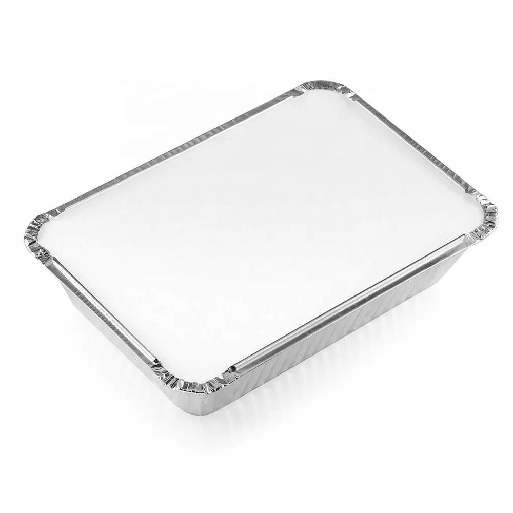 Aluminum Foil Trays 450 ml BBQ Disposable Roasting takeaway Oven Baking Containers Lids