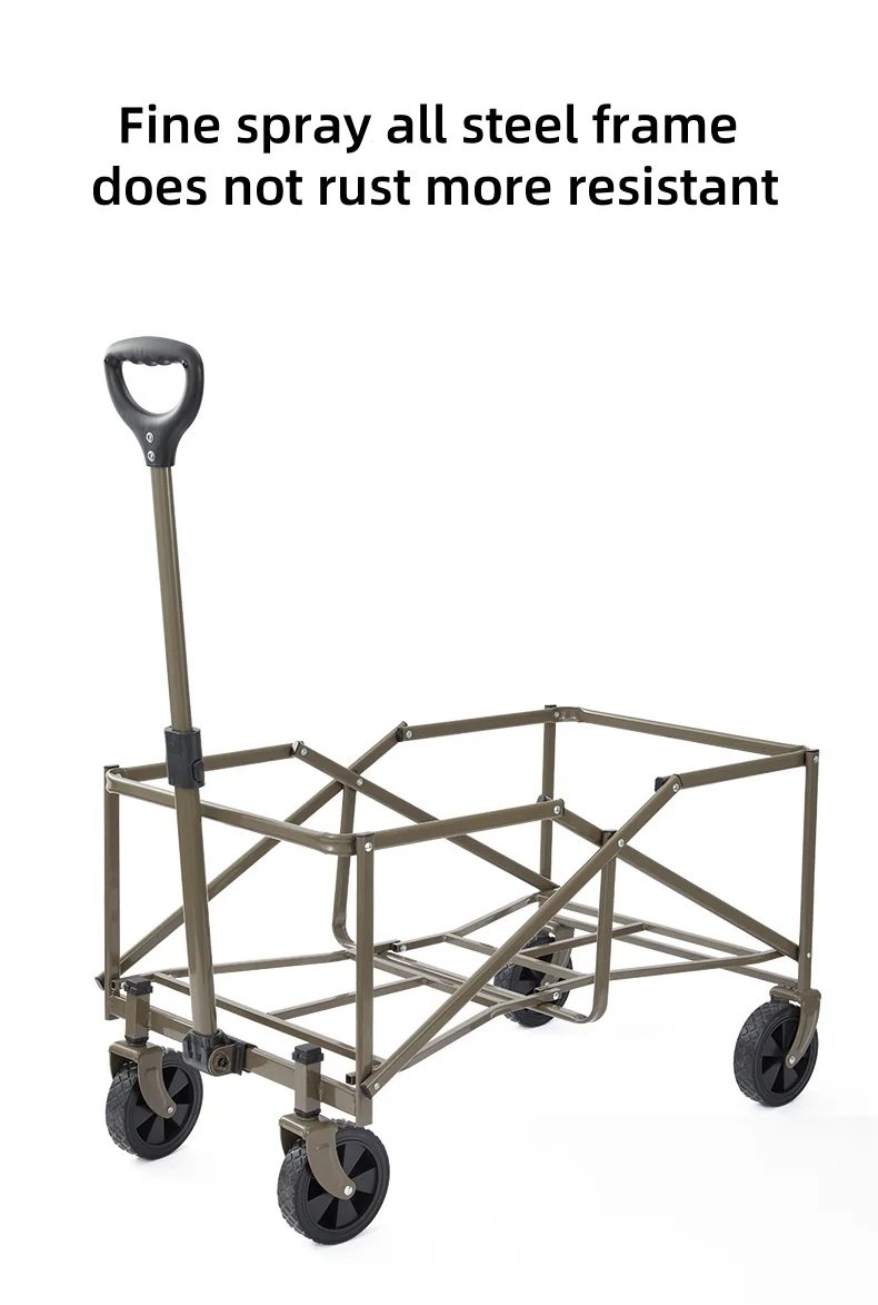 Portable Outdoor Folding Trolley for Shopping Storage Tools Picnics Children Can Lie down on It for Camping
