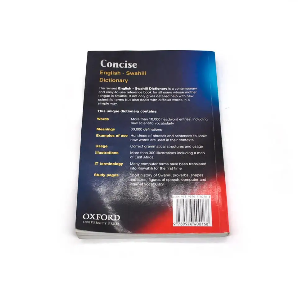 Free sample custom book printing service book softcover lamination a5 thin English books printing