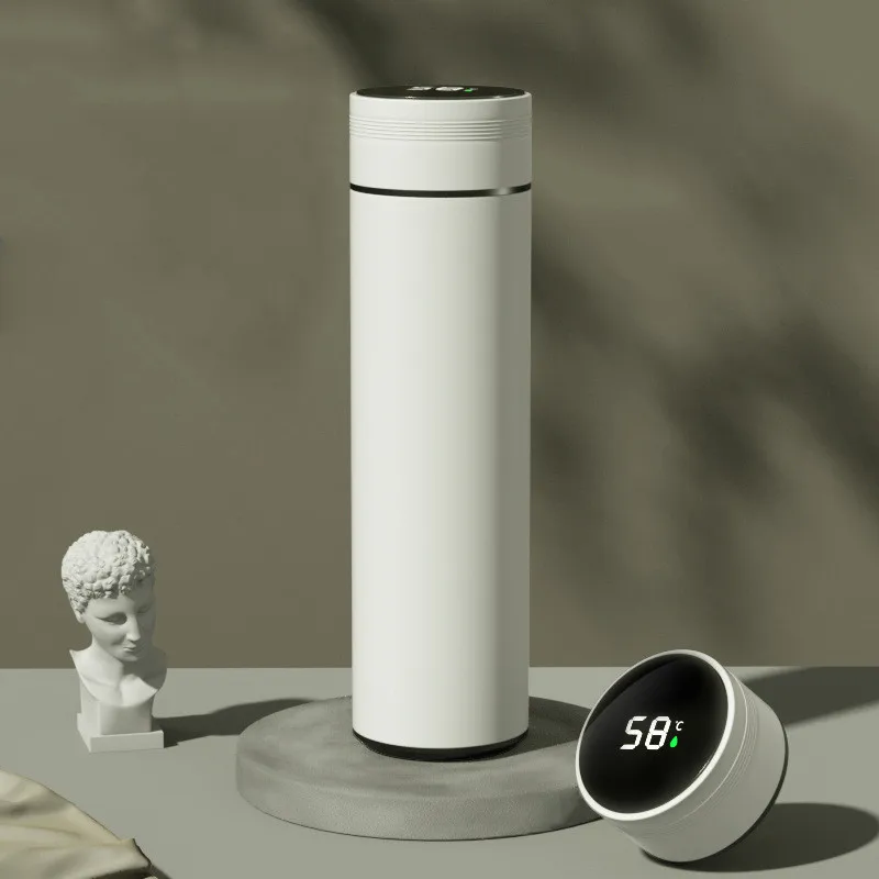 316 stainless steel candy color cute simple LED display hot thermo vacuum cup intelligent water cup thermos cup