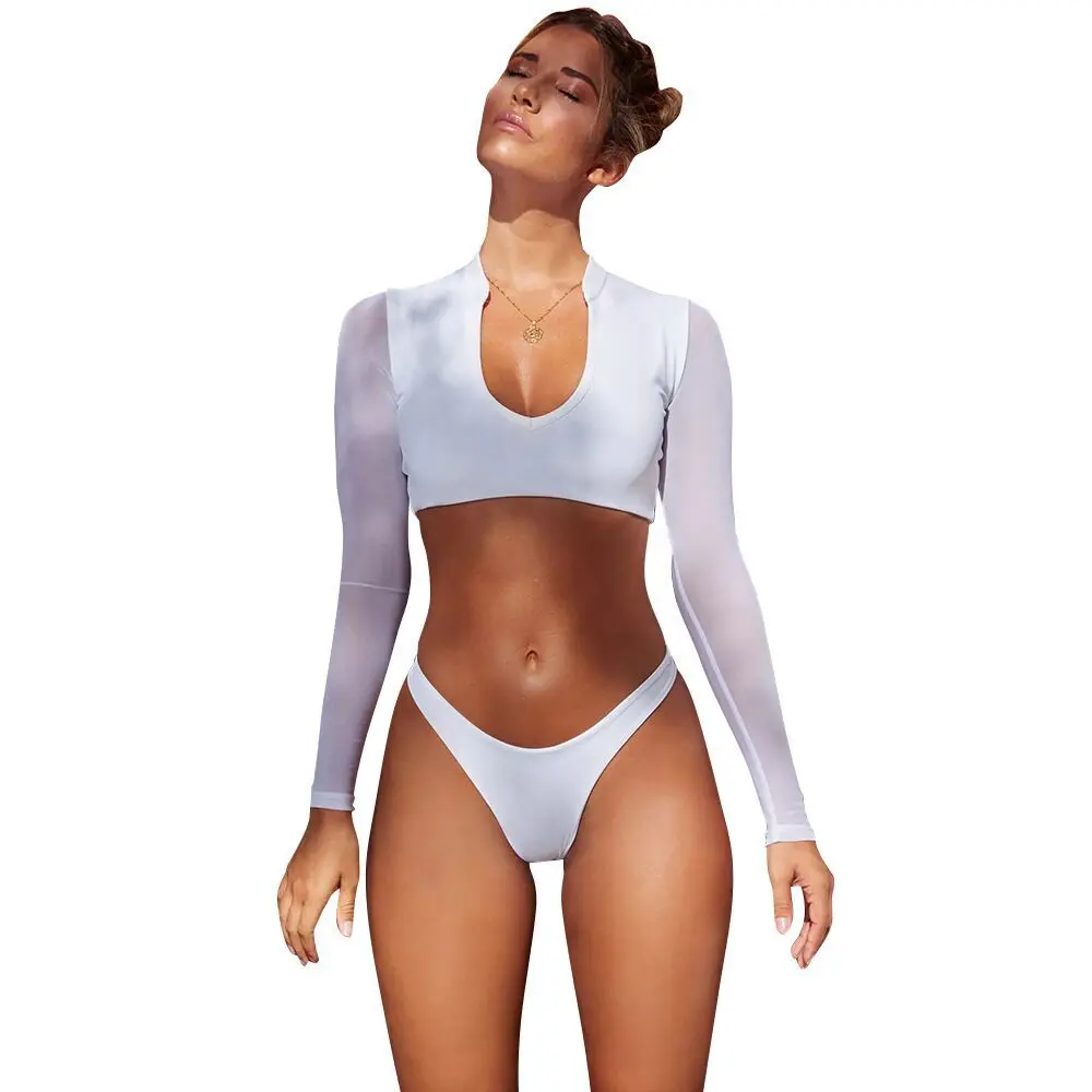 Wholesale New Sexy Transparent Tight Split Bikini Lady Bikini Costumes Erotic Lingerie Sets
