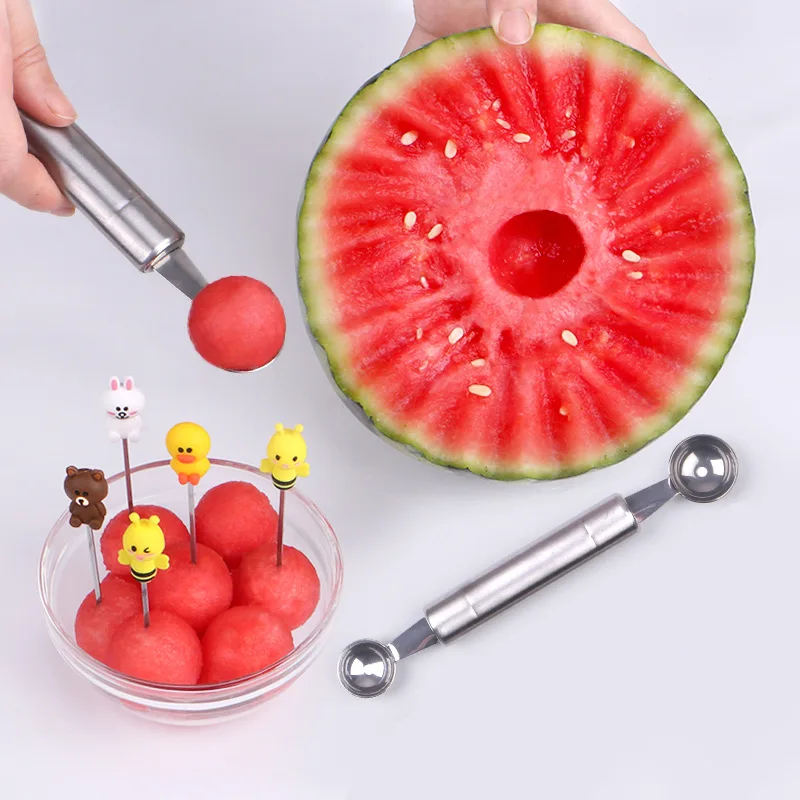 Kitchen Gadget Multifunctional Fruit Tools Set Cutter Scooper Seed Remove Slicer Watermelon Knife