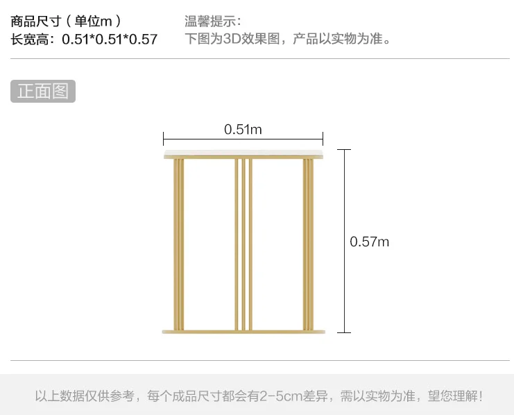 Round marble top modern style coffee table side table