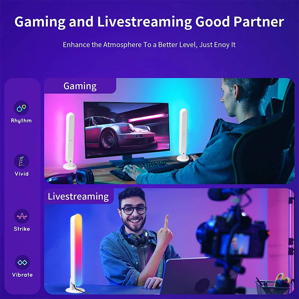 New Product IP20 Party Computer Game Room USB Outlet Smart Modern LED RGB Table Lamp