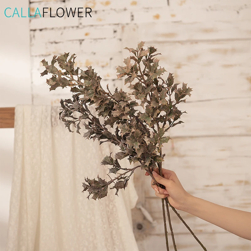 MW82107 Wholesale Artificial Flower Plant Artificial Plastic Artificial Leaf Branch For Wedding Decoration