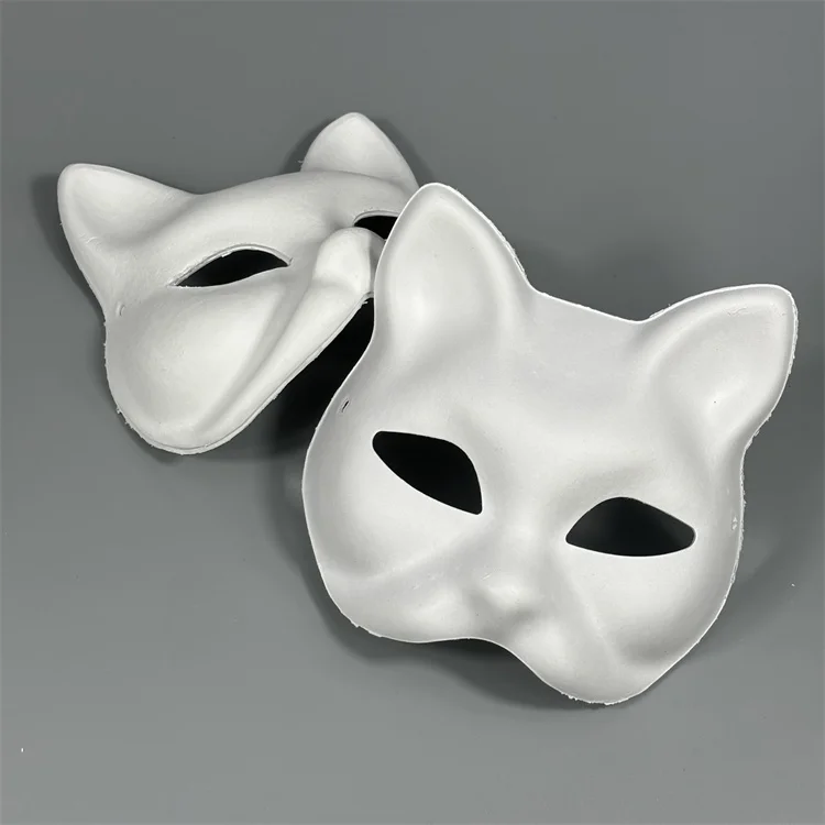 Halloween Fox Mask DIY Blank Animal Craft Mask for Cosplay Masquerade Parties Costume Accessory