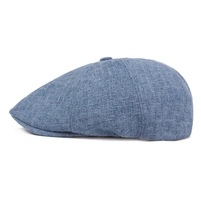 Manufacture Price Outdoor Unisex Cotton Mix Linen Flat Ivy Hats Newsboy Cap