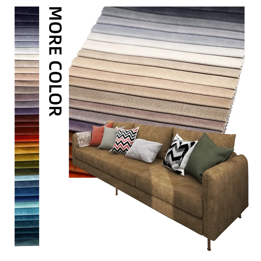 OKL24103 high quality  modern velvet  light luxury pink velvet fabric for sofa set furniture l shape