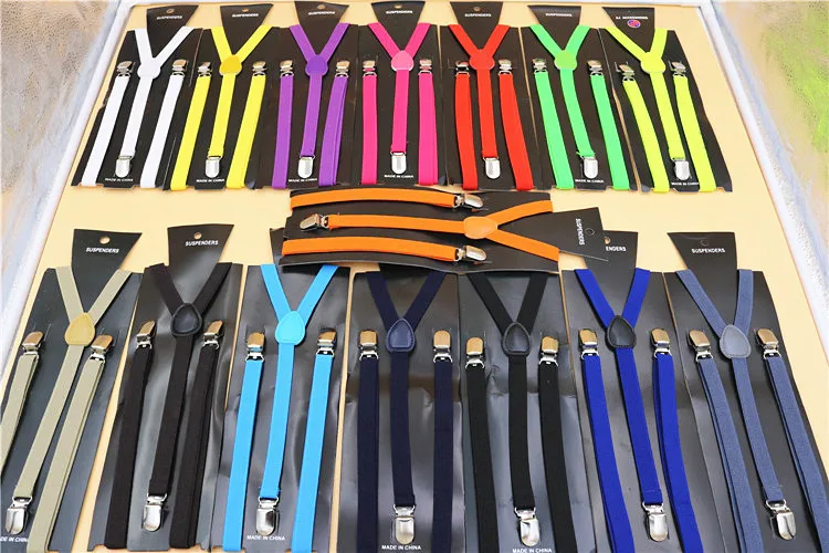 Wholesale Unisex Y-Back Simple Design Adjustable Stretch Cheap Elastic Suspender for Men Women Promotion Gift