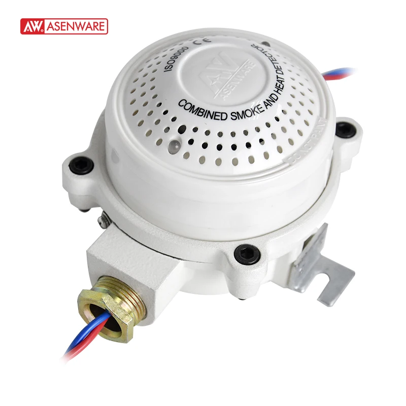 Asenware ATEX сертификат противовзрывная Защитная пленка Взрывозащищенный оптический фотоэлектрический детектор дыма и температуры тепловой совмещённый детектор