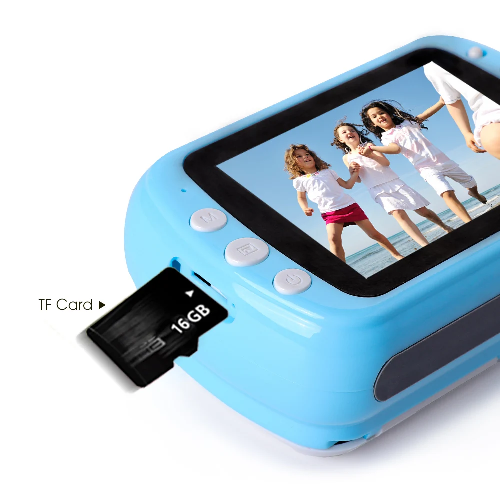 
Smart Mini Video Photo Print Camera Fixed Lens Gift Kids Digital Toy Instant Camera for Kids Shockproof 