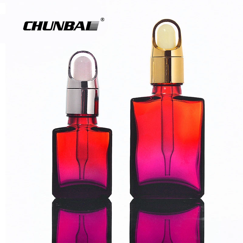 amber clear green rectangular glass bottle for smoking oil glass dropper bottle