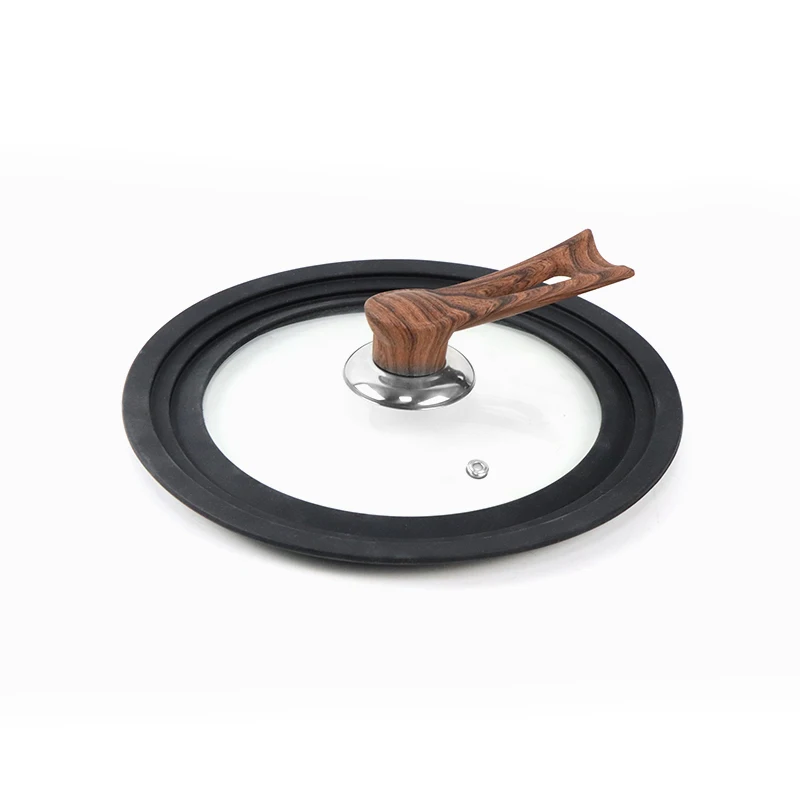 Heat Proof High Quality Universal  Silicon Lids Different Sizes AvailableTempered Glass Lid Kitchen Tools silicone pot lid