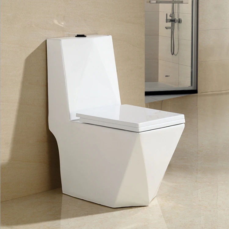 High quality western style diamond shape luxury bathroom wc ceramic one piece toilets commode