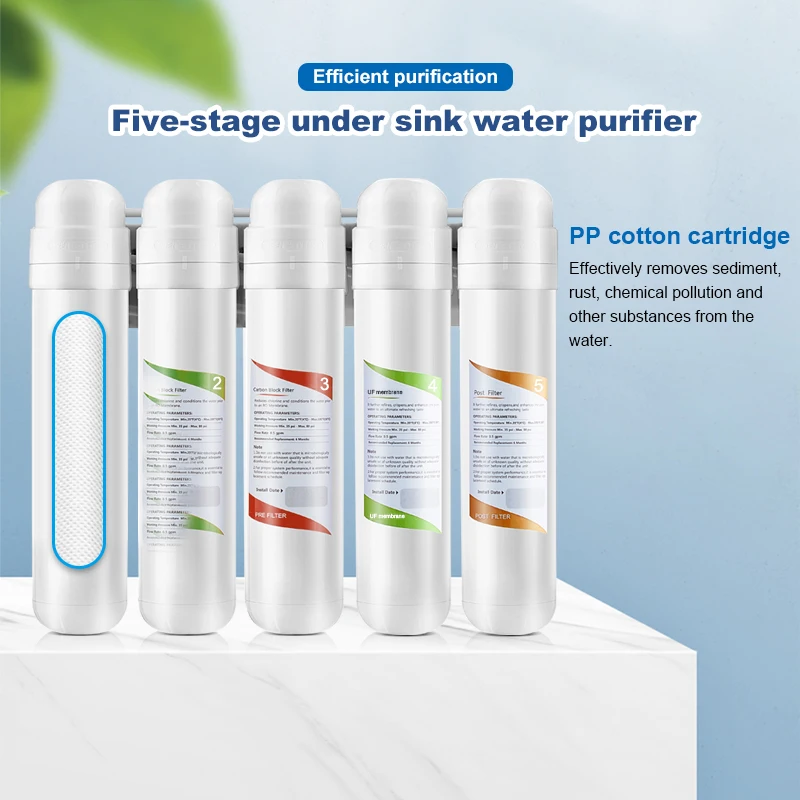 k5-5 Stage large flow 800GPD  House Under Sink Water Filter system UF system  Retained minerals