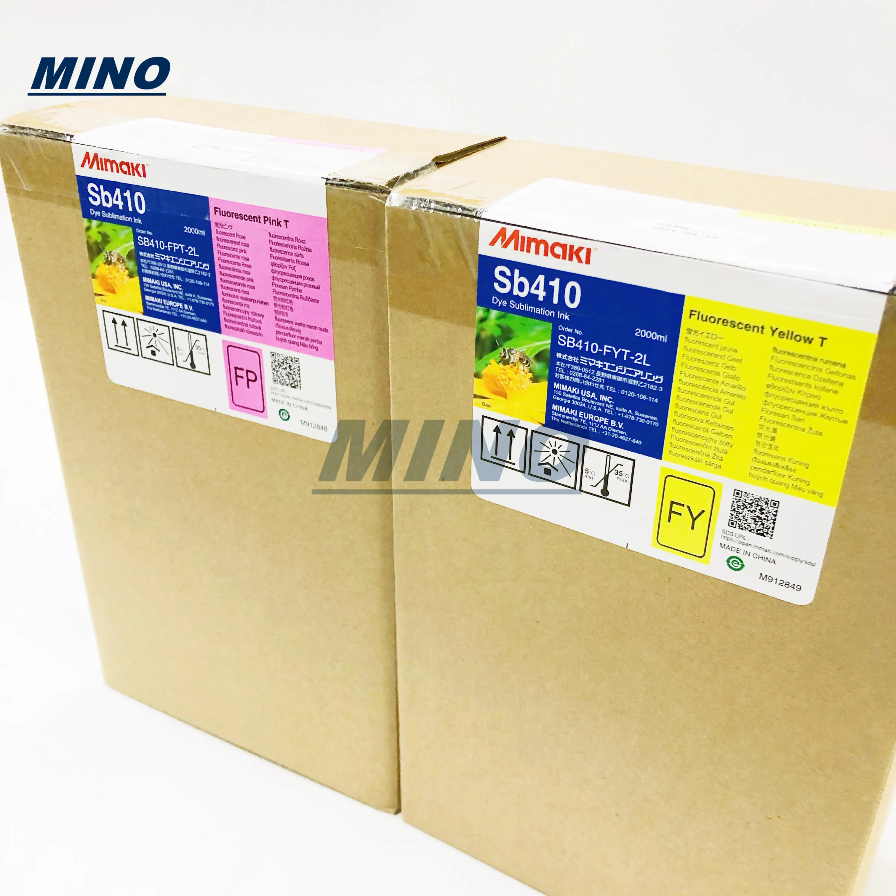 Оригинальный Mimaki SB410/SB411/SB54/SB53 2000 мл сублимационные чернила принтеры Fluo Розовый/Fluo желтый