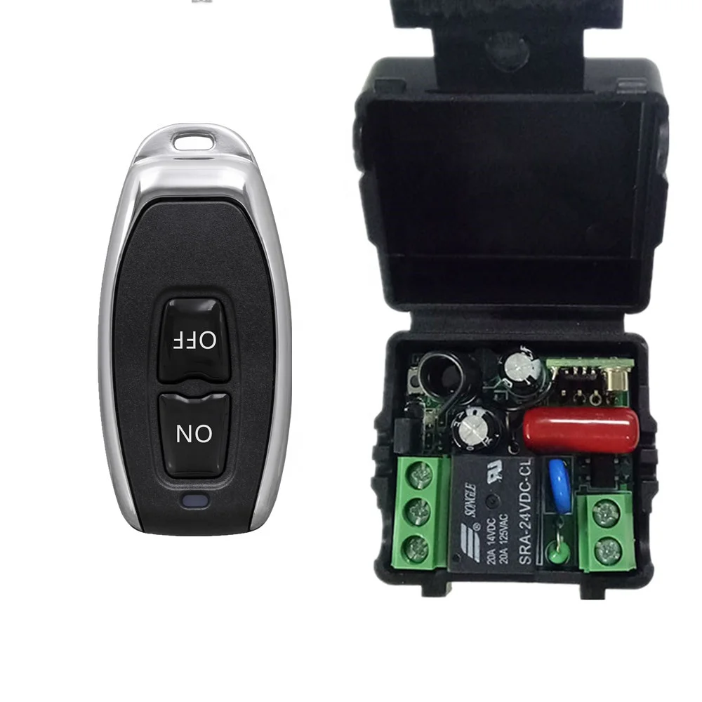 Комплект универсального беспроводного пульта дистанционного управления с 2 кнопками, 1 канал, универсальный комплект беспроводного пульта дистанционного управления с 2 кнопками