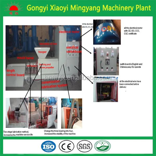 Не содержит химических добавок, прессованная Машина Для Брикетирования Древесных Опилок, на продажу