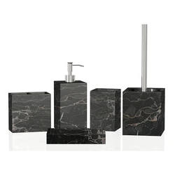 Заводские пользовательские услуги, набор аксессуаров для ванной из смолы в мозаичном стиле, стеклянные декоративные наборы для ванной комнаты для дома