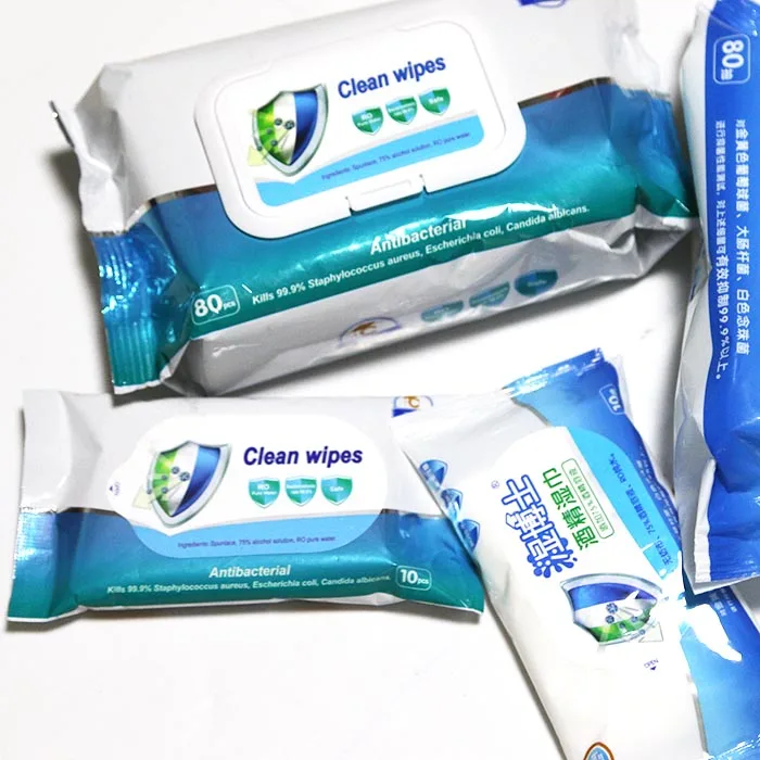 Wet Antibacterial Wipes 40pcs 75% Alcohol Effective sterilization Wet Tissues Kills 99.9% germ