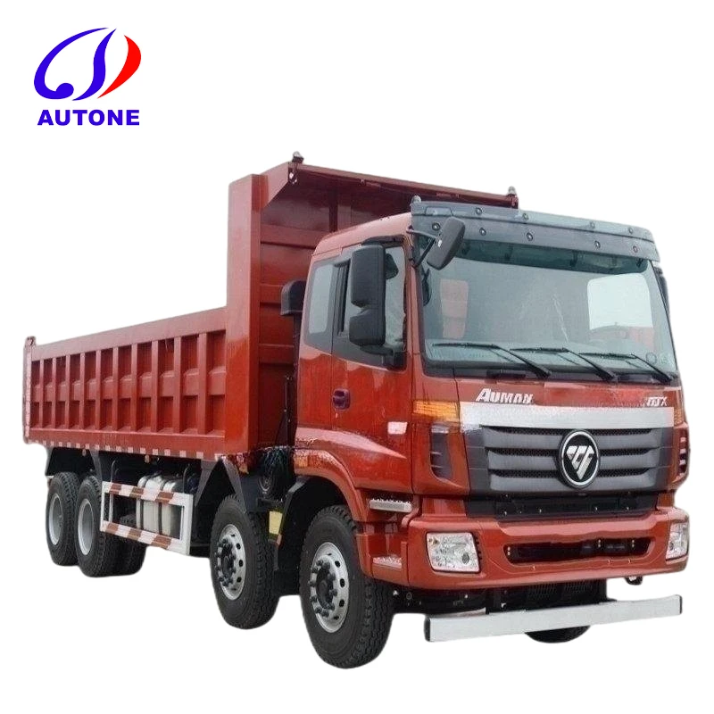 Foton Auman Used Truck 12 Wheels 9 Series Heavy Truck 400hp 8x4 7.4m Dump Truck
