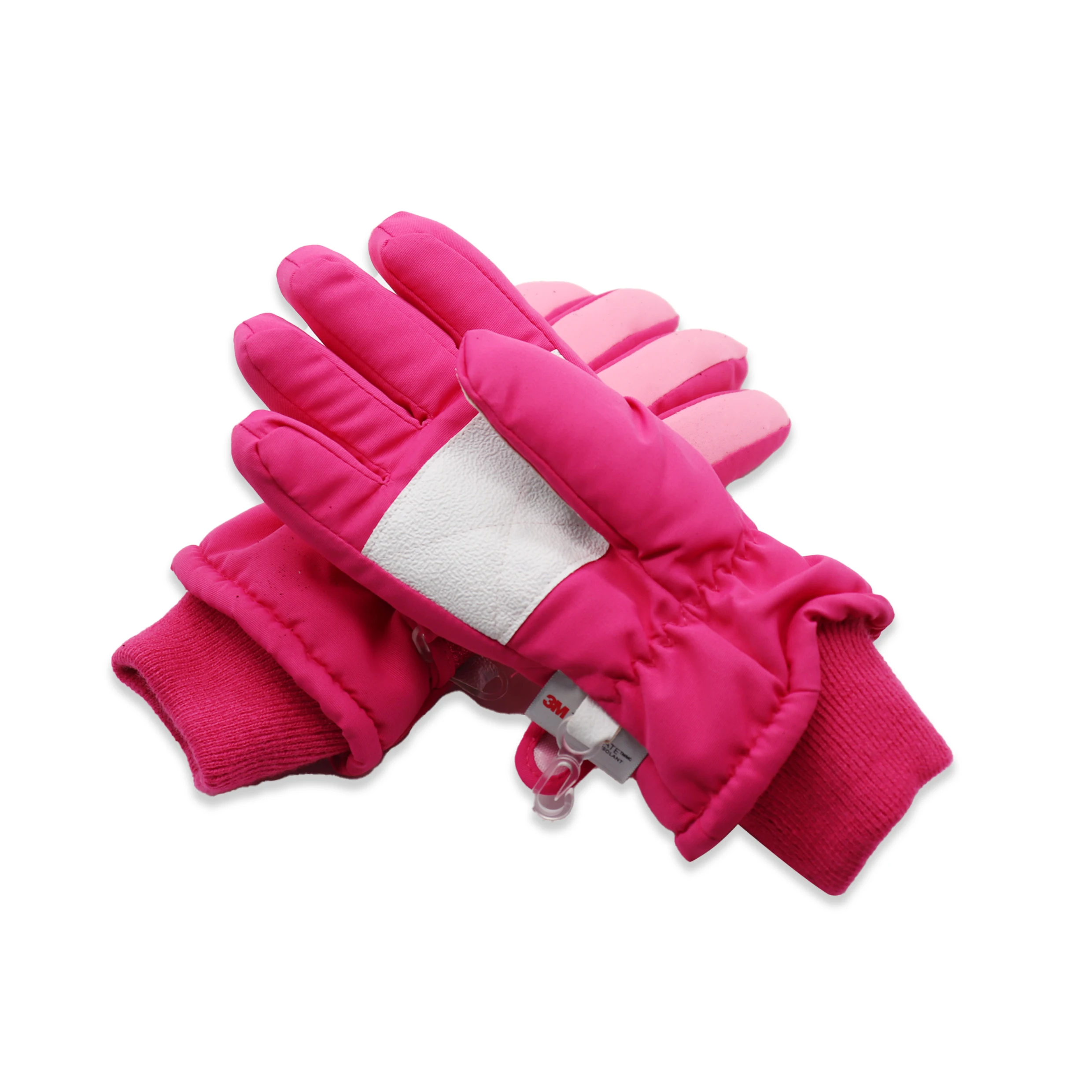 free sample Chinese factory wholesale 228T nylon taslon outdoor pink comfortable warm kids ski gloves